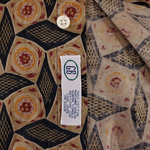 Gitman Bros Mens Size Large Multicolor Geometric Long Sleeve Button Up Shirt - Picture 9 of 14